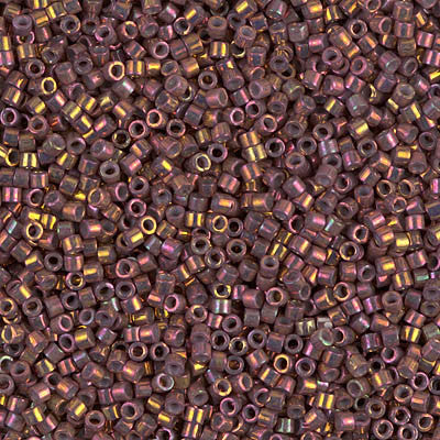 Miyuki Delica Bead 11/0 - DB1013 - Metallic Tea Berry Gold Iris - Barrel of Beads