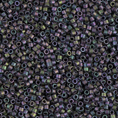 Miyuki Delica Bead 11/0 - DB1053 - Matte Metallic Plum Emerald Gold Iris - Barrel of Beads