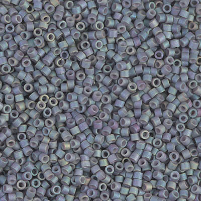 Miyuki Delica Bead 11/0 - DB1063 - Matte Metallic Blue Slate Gold Iris - Barrel of Beads