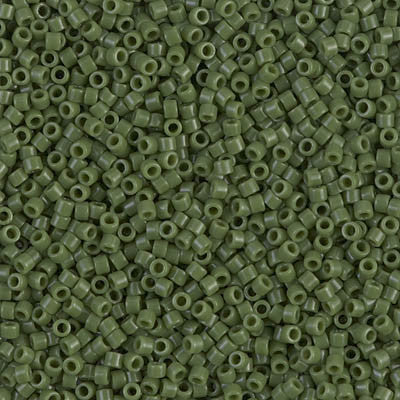 Miyuki Delica Bead 11/0 - DB1135 - Opaque Avocado - Barrel of Beads