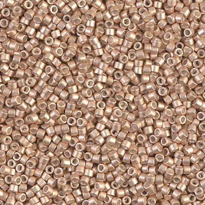 Miyuki Delica Bead 11/0 - DB1152 - Galvanized Semi-Frosted Champagne - Barrel of Beads