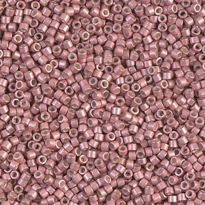 Miyuki Delica Bead 11/0 - DB1156 - Galvanized Semi-Frosted Pink Blush - Barrel of Beads