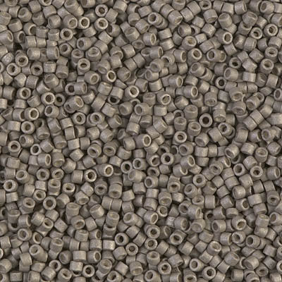 Miyuki Delica Bead 11/0 - DB1169 - Galvanized Matte Pewter - Barrel of Beads