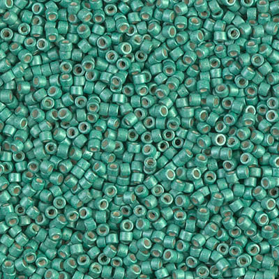 Miyuki Delica Bead 11/0 - DB1182 - Galvanized Semi-Frosted Dark Mint - Barrel of Beads