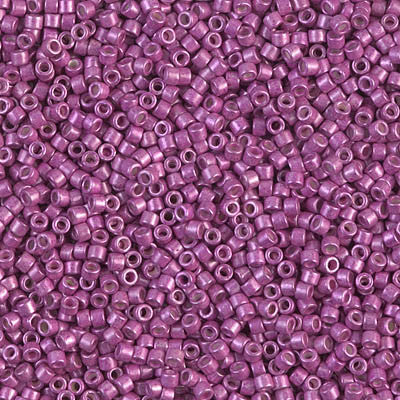 Miyuki Delica Bead 11/0 - DB1184 - Galvanized Semi-Frosted Magenta - Barrel of Beads