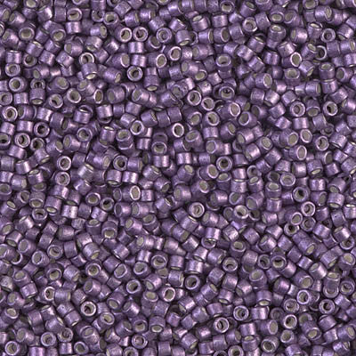 Miyuki Delica Bead 11/0 - DB1185 - Galvanized Semi-Frosted Eggplant - Barrel of Beads