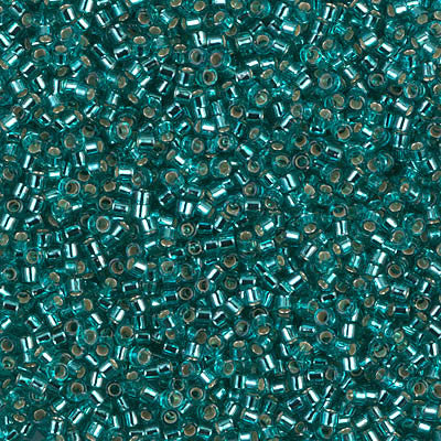 Miyuki Delica Bead 11/0 - DB1208 - Silver Lined Caribbean Teal - Barrel of Beads