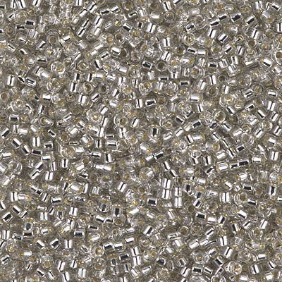 Miyuki Delica Bead 11/0 - DB1211 - Silver Lined Gray Mist - Barrel of Beads