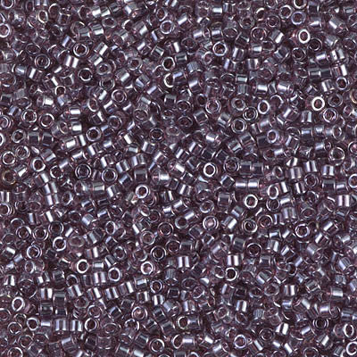 Miyuki Delica Bead 11/0 - DB1224 - Transparent Mauve Luster - Barrel of Beads