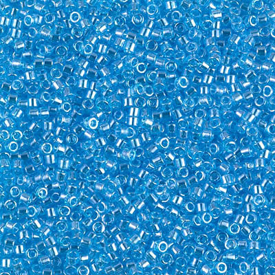 Miyuki Delica Bead 11/0 - DB1229 - Transparent Ocean Blue Luster - Barrel of Beads