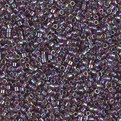 Miyuki Delica Bead 11/0 - DB1244 - Transparent Mauve AB - Barrel of Beads