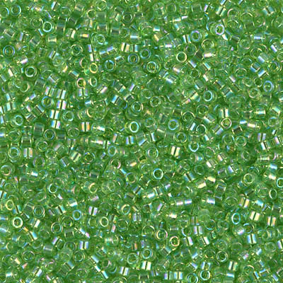 Miyuki Delica Bead 11/0 - DB1246 - Transparent Lime AB - Barrel of Beads