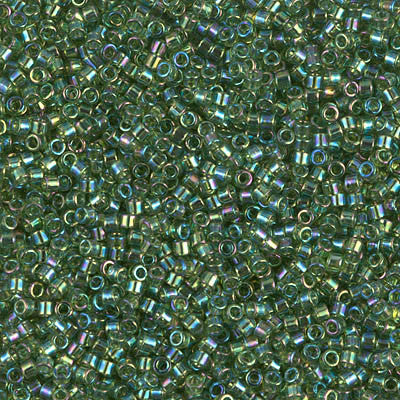 Miyuki Delica Bead 11/0 - DB1247 - Transparent Olive AB - Barrel of Beads