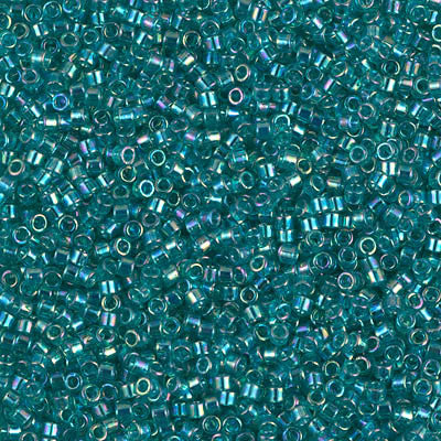 Miyuki Delica Bead 11/0 - DB1248 - Transparent Caribbean Teal AB - Barrel of Beads