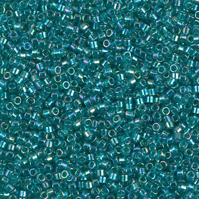 Miyuki Delica Bead 11/0 - DB1248 - Transparent Caribbean Teal AB - Barrel of Beads