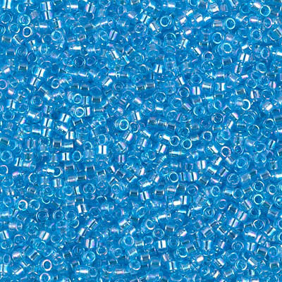 Miyuki Delica Bead 11/0 - DB1249 - Transparent Ocean Blue AB - Barrel of Beads