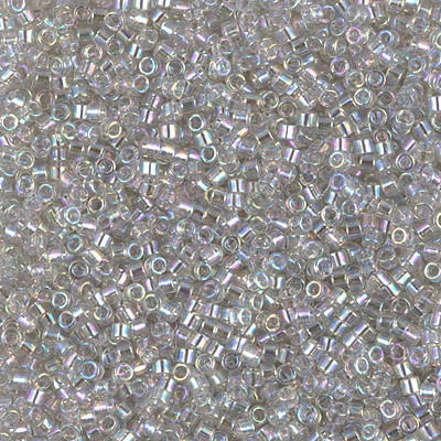 Miyuki Delica Bead 11/0 - DB1251 - Transparent Gray Mist AB - Barrel of Beads