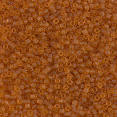 Miyuki Delica Bead 11/0 - DB1261 - Matte Transparent Marigold - Barrel of Beads