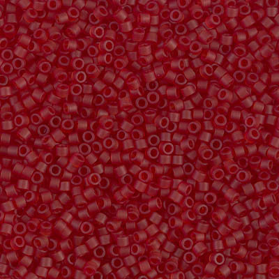 Miyuki Delica Bead 11/0 - DB1262 - Matte Transparent Dark Cranberry - Barrel of Beads