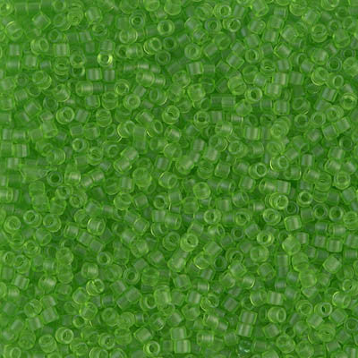 Miyuki Delica Bead 11/0 - DB1266 - Matte Transparent Lime - Barrel of Beads