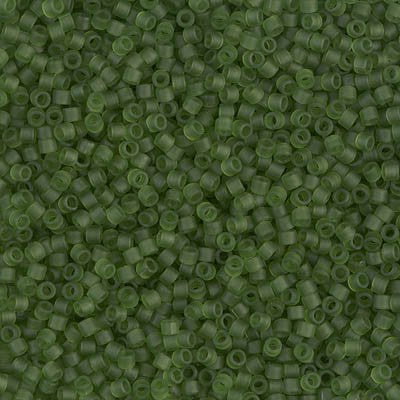Miyuki Delica Bead 11/0 - DB1267 - Matte Transparent Olive - Barrel of Beads