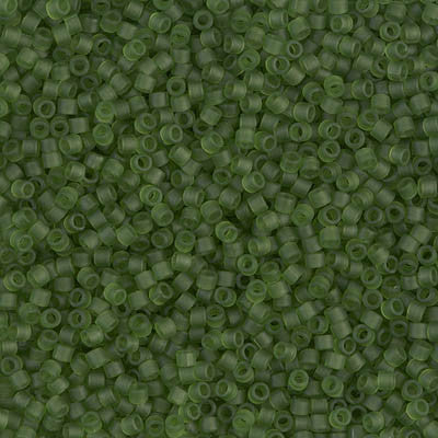 Miyuki Delica Bead 11/0 - DB1267 - Matte Transparent Olive - Barrel of Beads