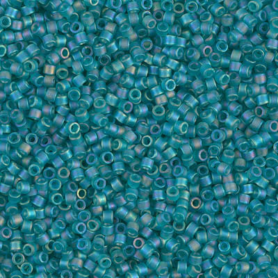 Miyuki Delica Bead 11/0 - DB1283 - Matte Transparent Caribbean Teal AB - Barrel of Beads