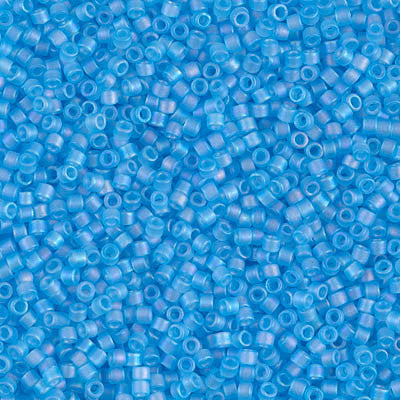 Miyuki Delica Bead 11/0 - DB1284 - Matte Transparent Ocean Blue AB - Barrel of Beads