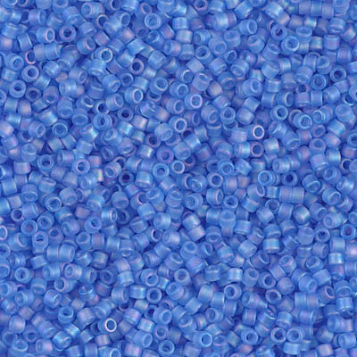 Miyuki Delica Bead 11/0 - DB1285 - Matte Transparent Azure AB - Barrel of Beads