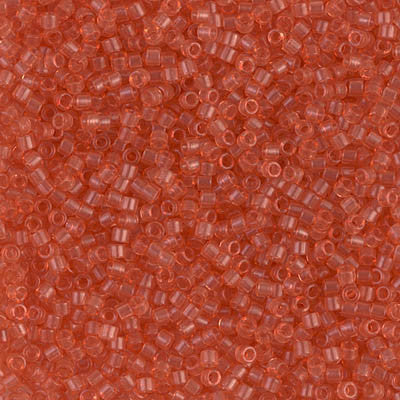 Miyuki Delica Bead 11/0 - DB1302 - Dyed Transparent Peach - Barrel of Beads