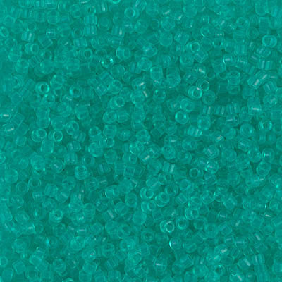 Miyuki Delica Bead 11/0 - DB1304 - Dyed Transparent Dark Mint Green - Barrel of Beads