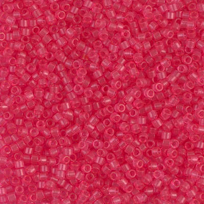 Miyuki Delica Bead 11/0 - DB1308 - Dyed Transparent Bubble Gum Pink - Barrel of Beads
