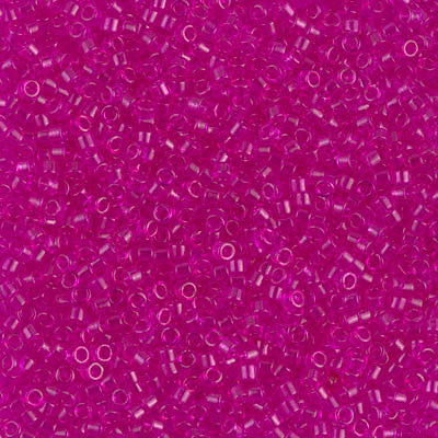 Miyuki Delica Bead 11/0 - DB1310 - Dyed Transparent Fuchsia - Barrel of Beads