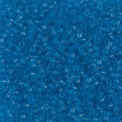 Miyuki Delica Bead 11/0 - DB1318 - Dyed Transparent Capri Blue - Barrel of Beads