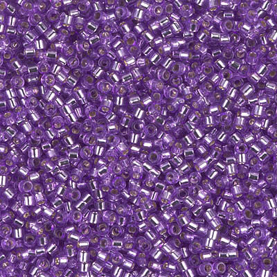 Miyuki Delica Bead 11/0 - DB1343 - Dyed Silver Lined Lilac - Barrel of Beads