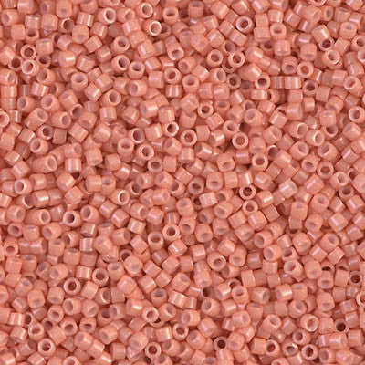 Miyuki Delica Bead Size 11/0, DB1363, Dyed Opaque Salmon, 5 grams