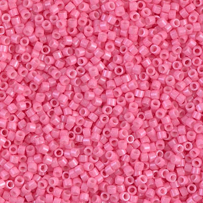 Miyuki Delica Bead 11/0 - DB1371 - Dyed Opaque Carnation Pink - Barrel of Beads