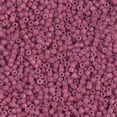 Miyuki Delica Bead 11/0 - DB1376 - Dyed Opaque Antique Rose - Barrel of Beads