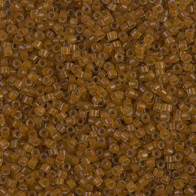 Miyuki Delica Bead 11/0 - DB1391 - Mustard Lined Amber - Barrel of Beads