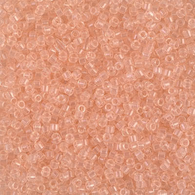 Miyuki Delica Bead 11/0 - DB1410 - Transparent Pale Peach - Barrel of Beads