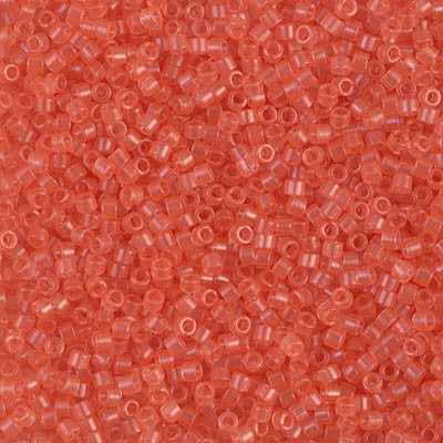 Miyuki Delica Bead 11/0 - DB1412 - Transparent Salmon - Barrel of Beads