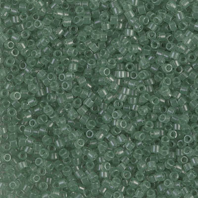 Miyuki Delica Bead 11/0 - DB1415 - Transparent Light Moss Green - Barrel of Beads