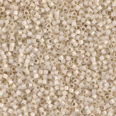 Miyuki Delica Bead 11/0 - DB1451 - Silver Lined Pale Cream Opal - Barrel of Beads