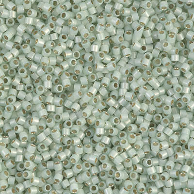 Miyuki Delica Bead 11/0 - DB1454 - Silver Lined Light Moss Opal - Barrel of Beads