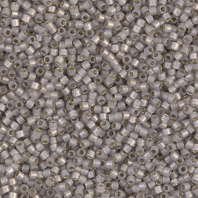 Miyuki Delica Bead 11/0 - DB1456 - Silver Lined Light Taupe Opal - Barrel of Beads