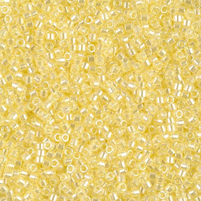 Miyuki Delica Bead 11/0 - DB1471 - Transparent Pale Yellow Luster - Barrel of Beads