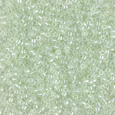 Miyuki Delica Bead 11/0 - DB1474 - Transparent Pale Green Mist Luster - Barrel of Beads