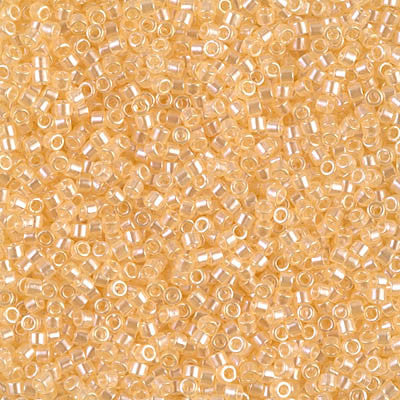 Miyuki Delica Bead 11/0 - DB1478 - Transparent Pale Apricot Luster - Barrel of Beads