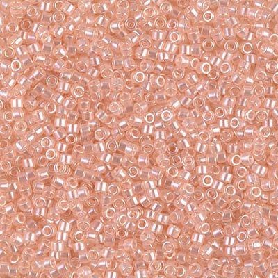 Miyuki Delica Bead 11/0 - DB1479 - Transparent Pale Peach Luster - Barrel of Beads