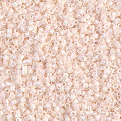 Miyuki Delica Bead 11/0 - DB1500 - Opaque Bisque White AB - Barrel of Beads